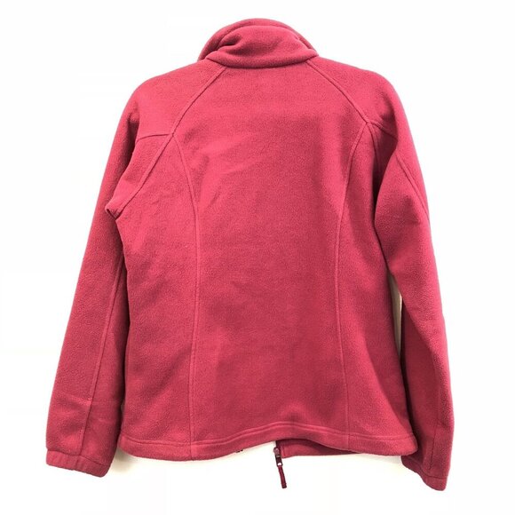 Columbia Womens Pink Full-Zip Fleece Jacket Size M Sweater Warm - Picture 2 of 8